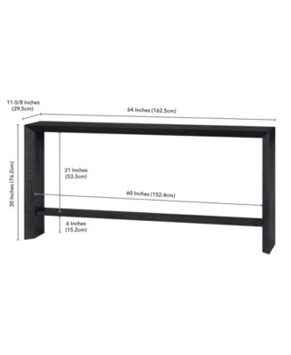 Osman 64" Wood Wide Rectangular Console Table