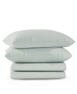 Brushed Cool Crisp 225-Thread Count Solid Cotton 4-Pc. Sheet Set, Full