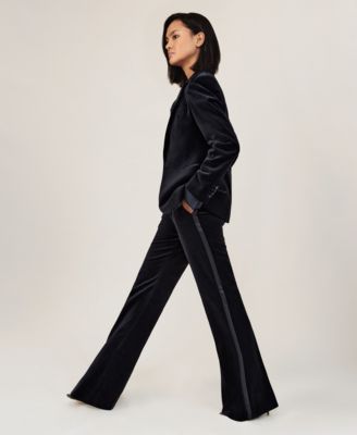 Women's Verda Cotton Velvet Satin-Stripe Pants