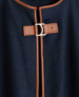 Ruana with Equestrian Buckle Wrap