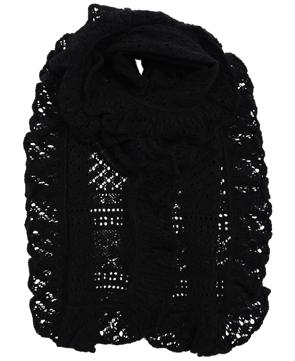 Lauren Ralph Lauren Pointelle Ruffle Scarf