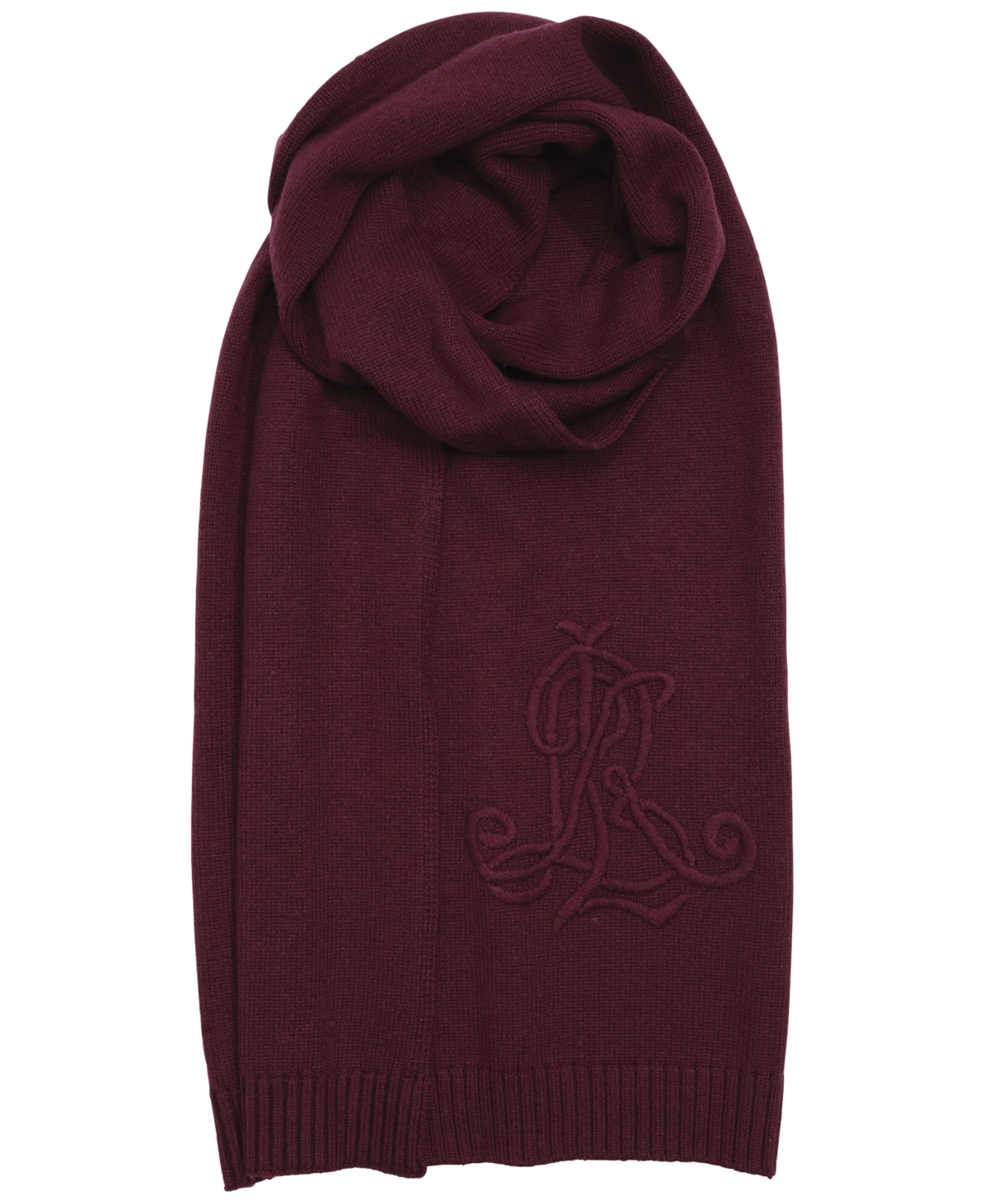Lauren Ralph Embroidered Logo Scarf