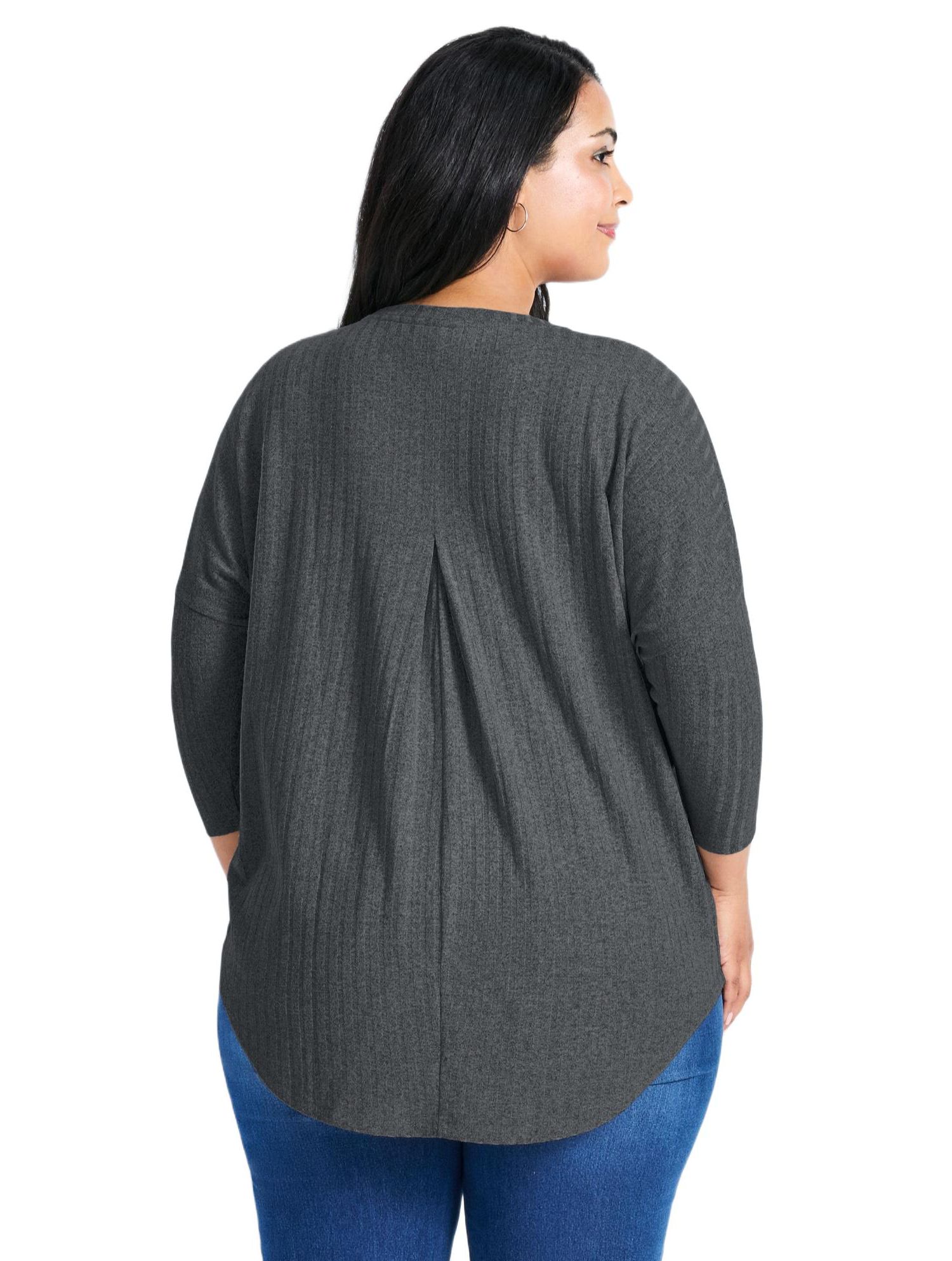Women's Plus Size Kym Rib Hacci Tunic