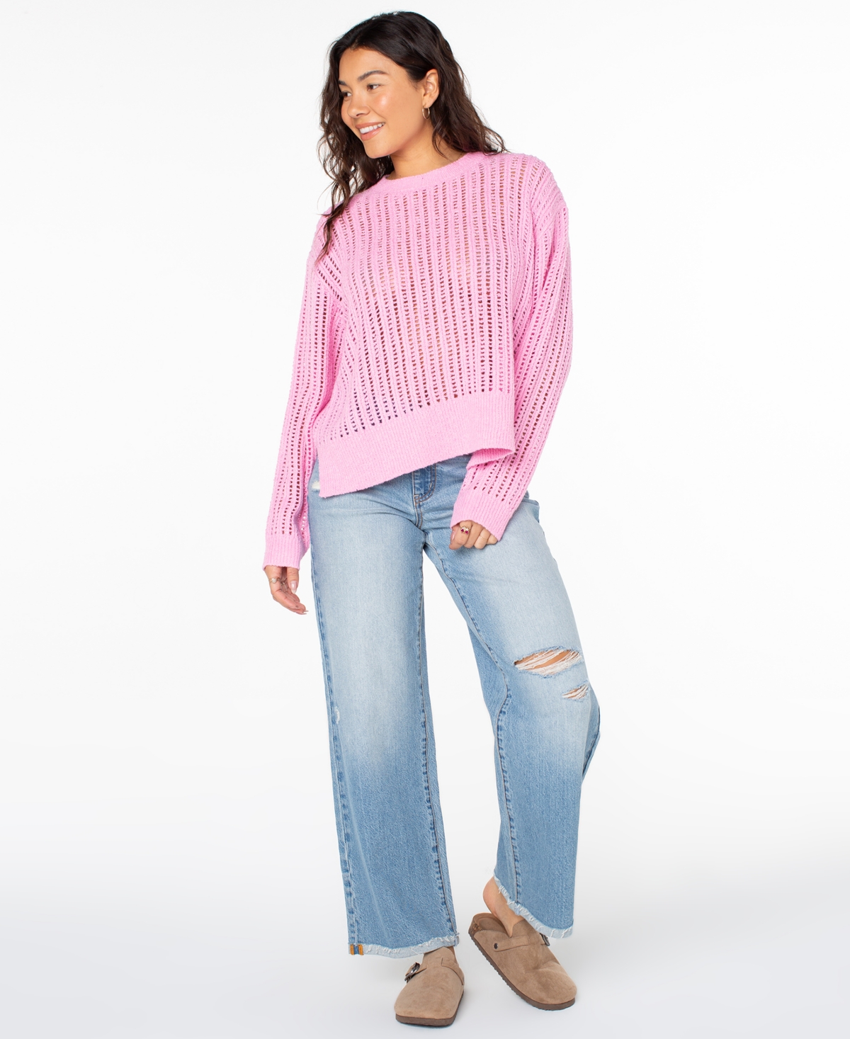Roxy Flipside Sweater In Pink