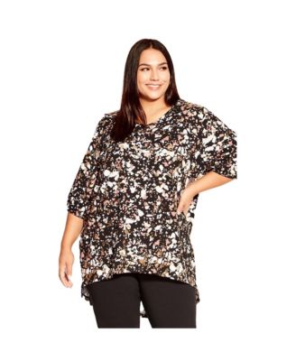 Women's Plus Size Leila Foil Print Top