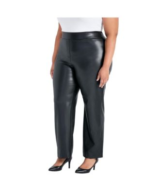 Women's Plus Size Tessa Leather Wide Leg Pant