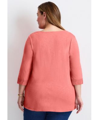 Women's Crochet Trim Tunic