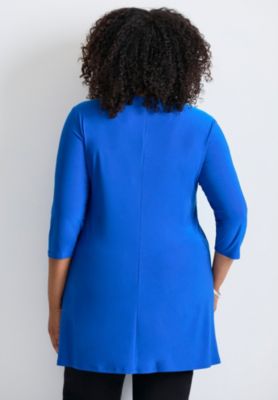 Women's Plus Size Ring Detail Tunic Top