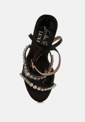 Womens Aragon Diamante Embellished Fantasy Heel Sandals