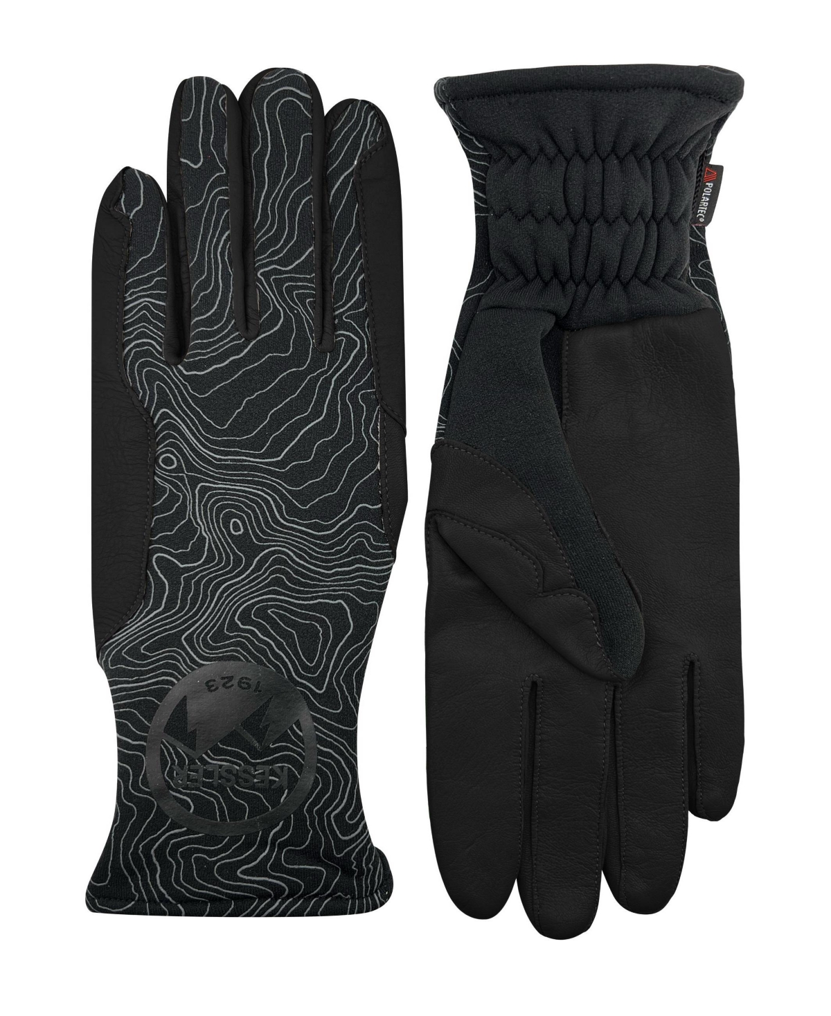 Mattila" by Kessler – Casual Women`s Softshell Gloves with Leather Palm & Touchscreen Function