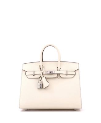 Birkin 25 Handbag Light Epsom with Palladium Hardware