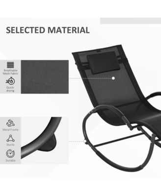 Outdoor Rocking Chair Chaise Lounge Chair for Sun ning