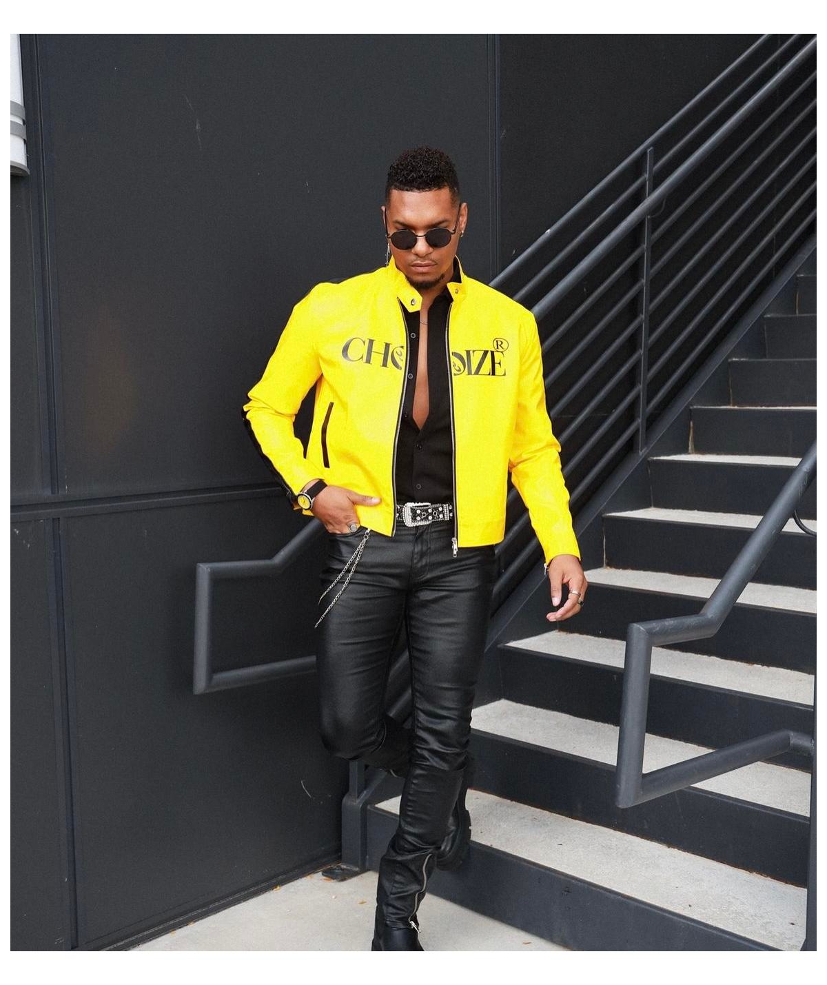 Peugeot Men's Sport Bezel Watch with Yellow Dial and Black Canvas Strap