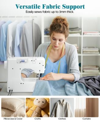 Sewing Machine for Beginners with 45 Built-in Stitches Compact Portable Sewing Machine with Accessory Kit