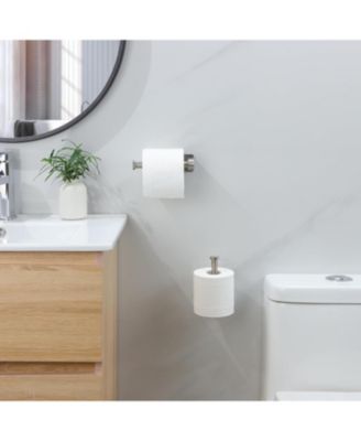 Self-Adhesive No-Drill Stainless Steel Bathroom Toilet Paper Holder