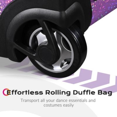 Rolling Dance Bag with Wheels Travel Duffle Bag Expandable FA Starry