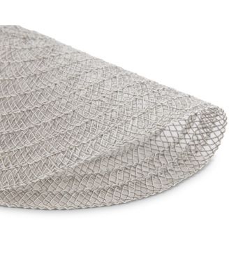 Urban Weave 15" Round Woven Placemats Set of 6 Durable Reversible Non-Slip Table Mats