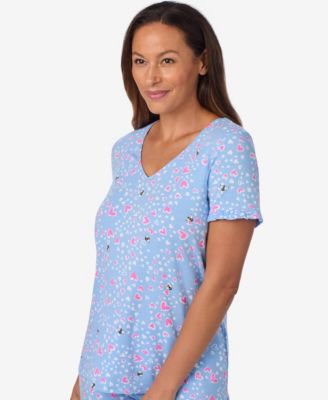 Women's Short Sleeve Cropped Pj Set