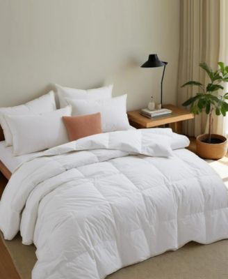 Cotton Medium Warmth Goose Feather Fiber Comforter, King