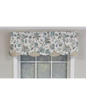Gianna Petticoat Valance Natural. 3"Rod Pocket, Contrast Bottom fabric. 50"W x 15"L