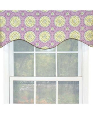 Canne Cornice 100% Cotton with Fully Lined 3" Rod Pocket Valnance for Windows 50" x 17" Heather