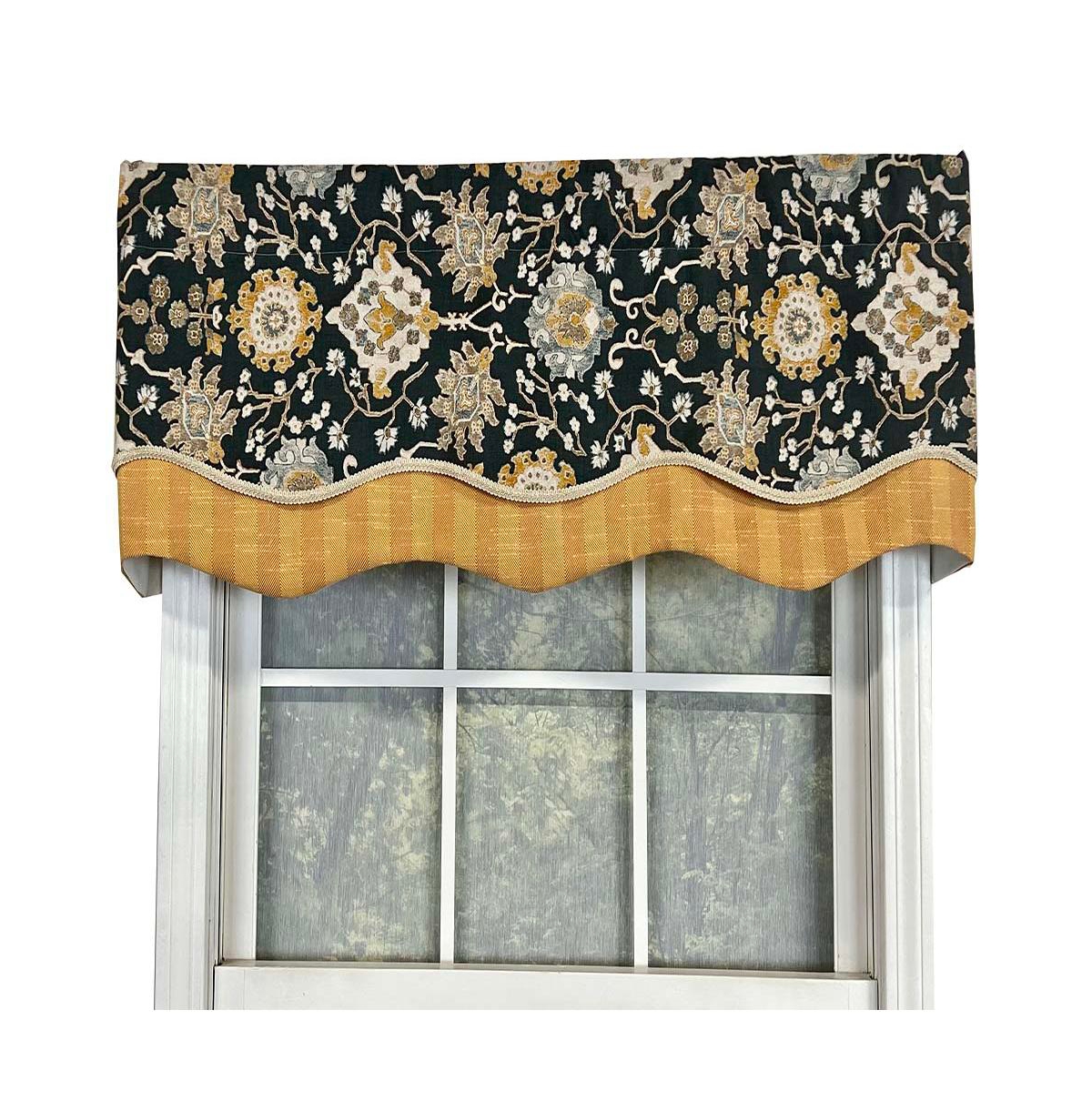 Rlf Home Centennial Glory Window Treatment Premium Quality Valance 3" Rod Pocket 50" x 16" Cobalt Blue
