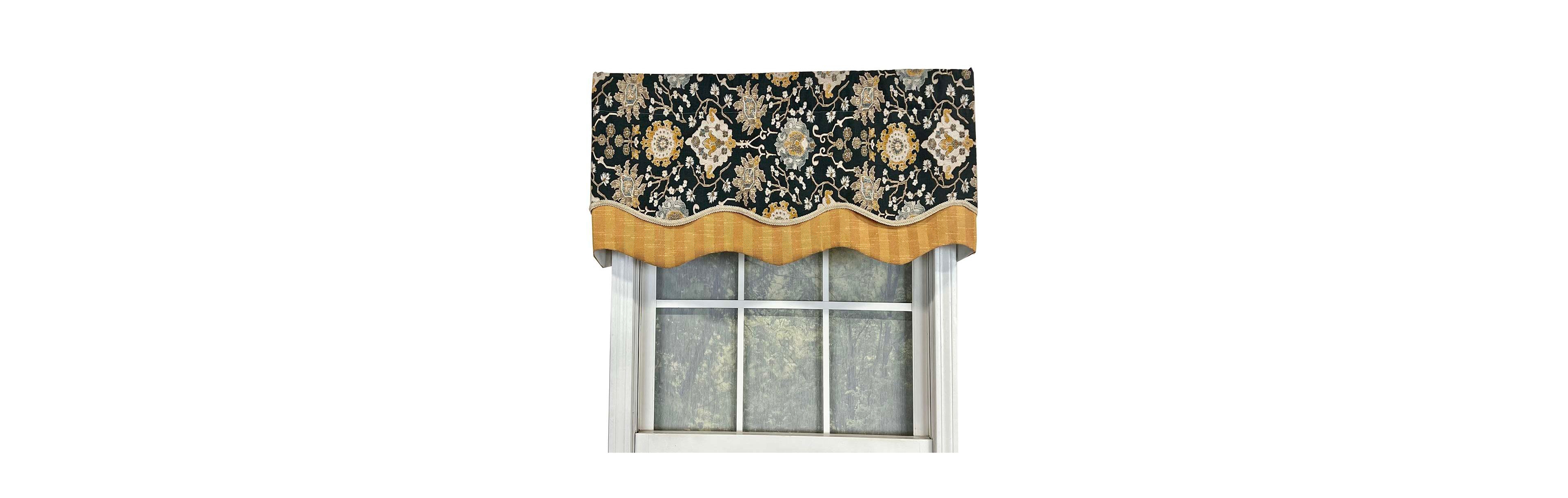 Rlf Home Centennial Glory Window Treatment Premium Quality Valance 3" Rod Pocket