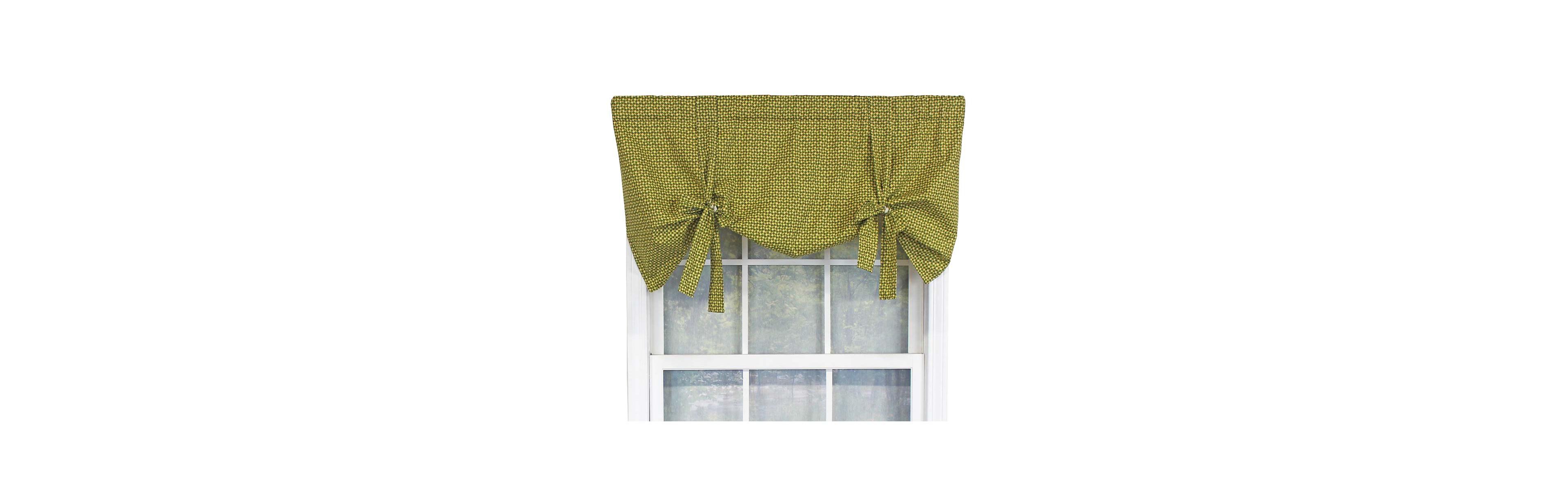 Rlf Home Cabana Trellis Tie-Up Bold Color and Design Window Valance 3" Rod Pocket 50" x 25"
