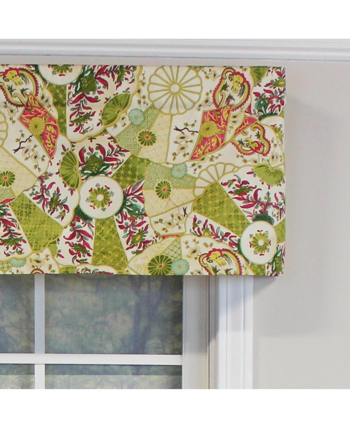 Rlf Home Selene Tailored 100% Cotton with Fully Lined 3" Rod Pocket Valnance for Windows 50" x 14" Multi