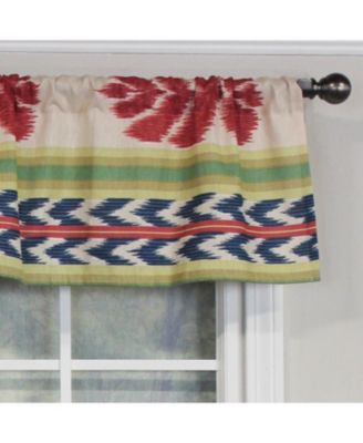 Aztec Tailored 100% Cotton with Fully Lined 3" Rod Pocket Valnance for Windows 50" x 14" Multi