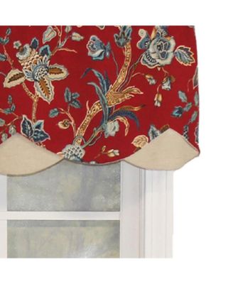 Gianna Petticoat Valance 3"Rod Pocket, Contrast Bottom fabric. 50"W x 15"L