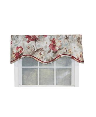 Tia Cornice Valance . 3" Rod Pocket, Elevated trim decor. 50"W X 17"L
