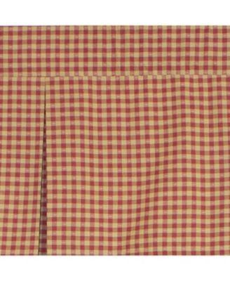 Le Fleur Pleated 100% Cotton with Fully Lined 3" Rod Pocket Valnance for Windows 42" x 15" Coral