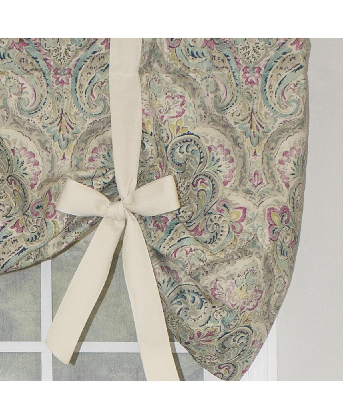 Rlf Home Lady Queen Tailored 100% Cotton with Fully Lined 3" Rod Pocket Valnance for Windows 50" x 20" Multi