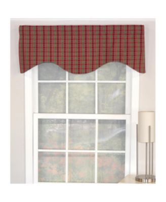 Gabriel Check Cornice 100% Cotton with Fully Lined 3" Rod Pocket Valnance for Windows 50" x 17" Grape