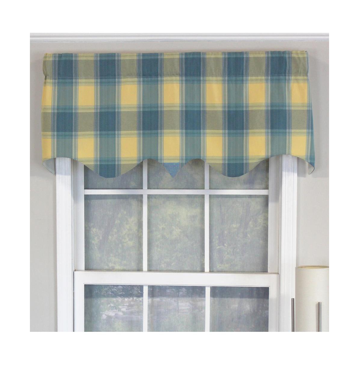 Syon Park Plaid Regal Style 3" Rod Pocket Valance 50" x 17" Multicolor by Rlf Home