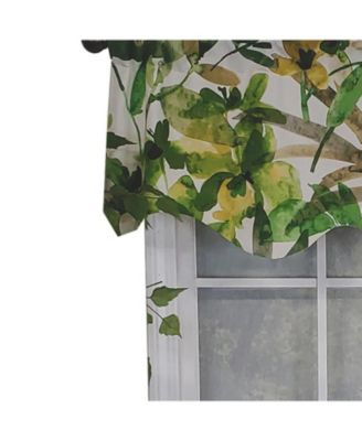 Jungla Regal 100% Cotton with Fully Lined 3" Rod Pocket Valnance for Windows 50" x 17" Forest