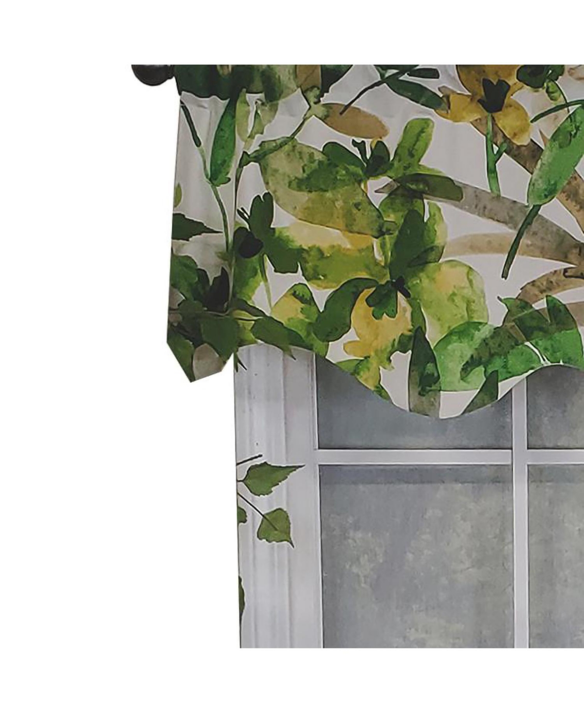 Rlf Home Jungla Regal 100% Cotton with Fully Lined 3" Rod Pocket Valnance for Windows 50" x 17" Forest