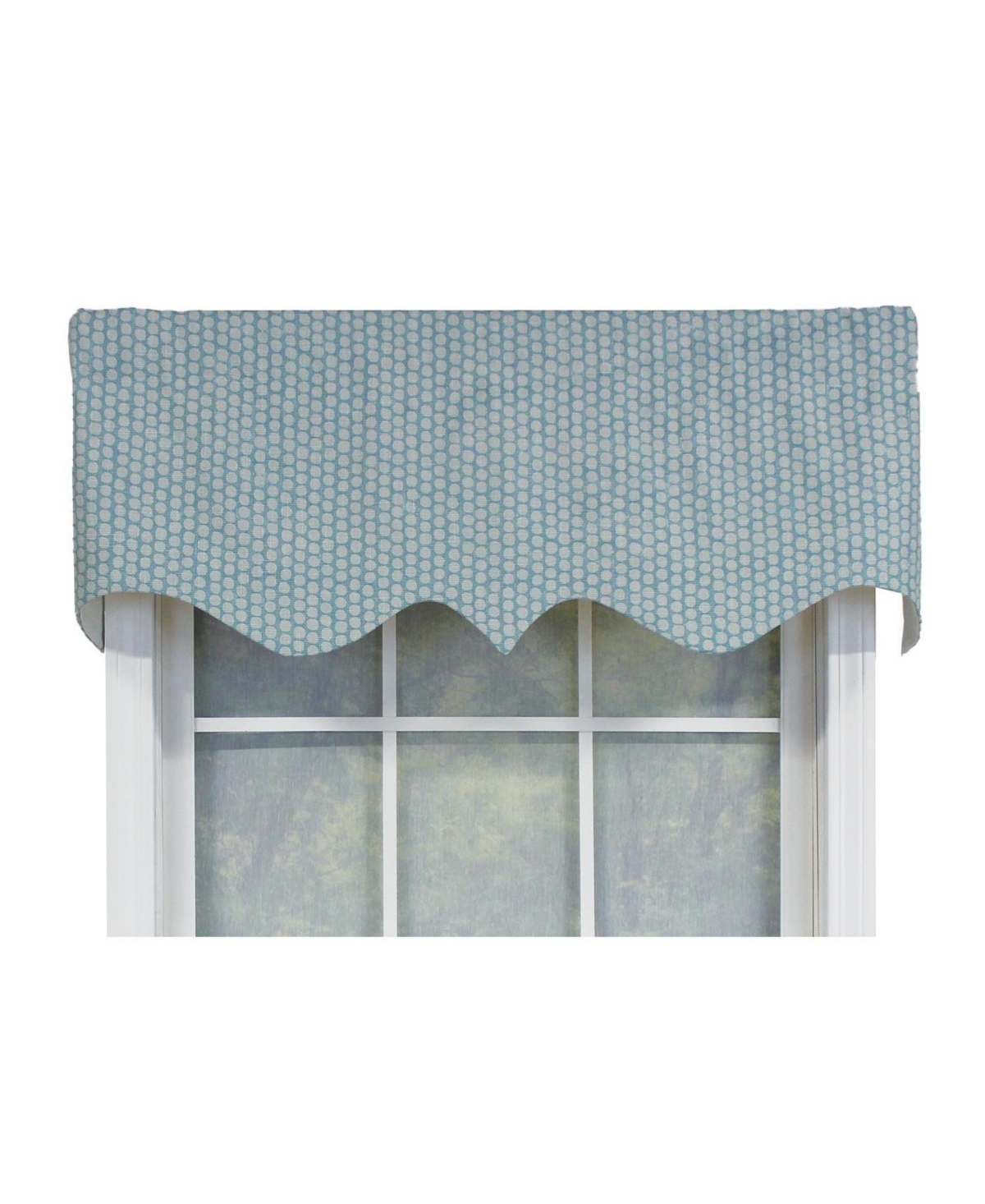 Rlf Home Circles Regal 100% Cotton with Fully Lined 3" Rod Pocket Valnance for Windows 50" x 17" Spa