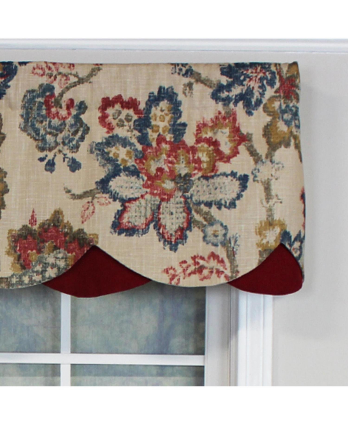 Rlf Home Silvia Petticoat 100% Cotton with Fully Lined 3" Rod Pocket Valnance for Windows 50" x 15" Walnut