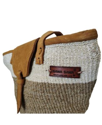 Peaceful Life Handmade Medium Sisal Basket Tote Bag