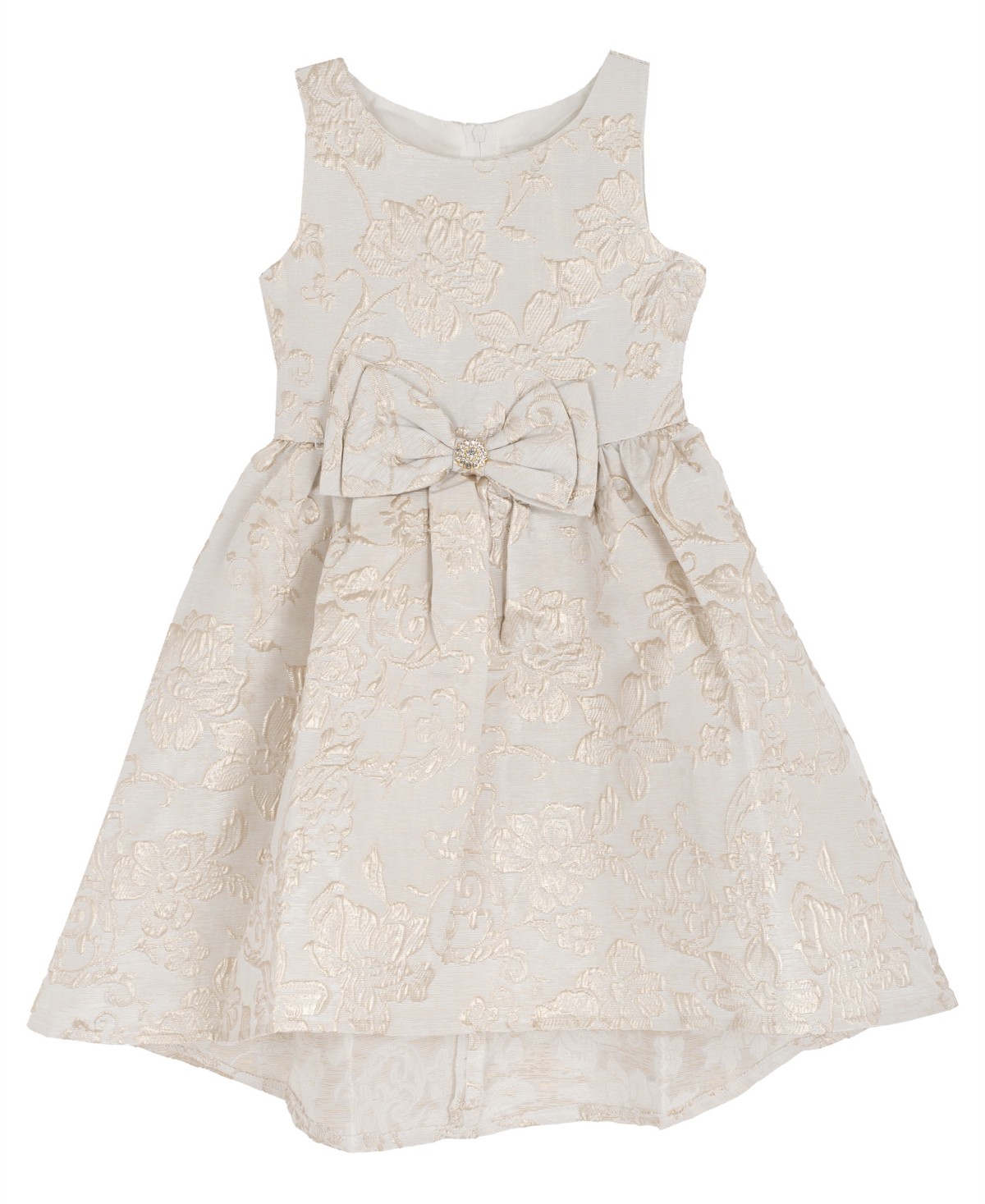 Платья Rare Editions Girls' 2T-6X Round Neck Shimmery Bow Detail Dress — фото 1