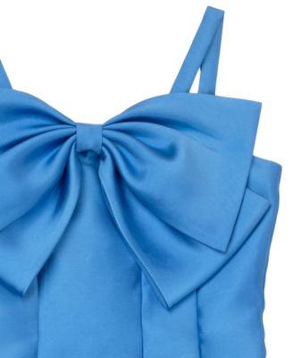 Girls' 7-16 Paneled Sleeveless Bow Dress