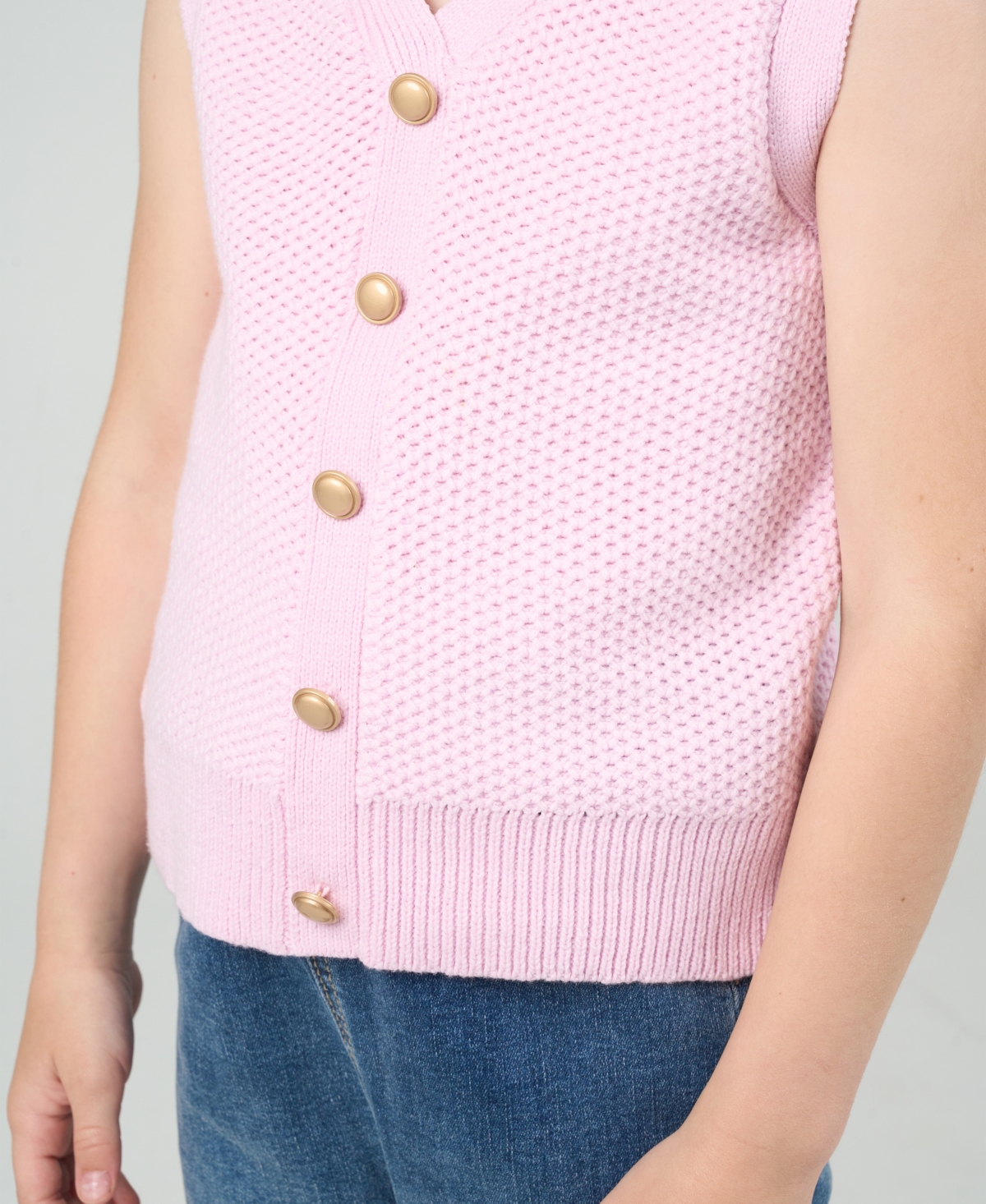 Rare Editions Girls 4T-6X Sweater Vest and Flare Jeans, 2-Piece Set