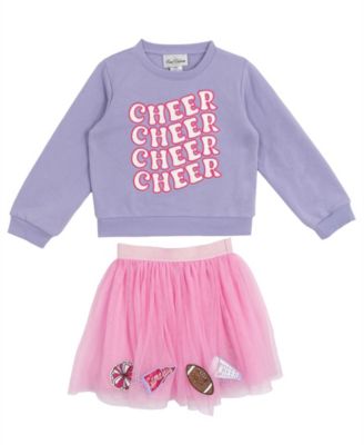 Rare Editions - Girls 2T-6X 2-Piece Sweatshirt and Tutu Skirt Set