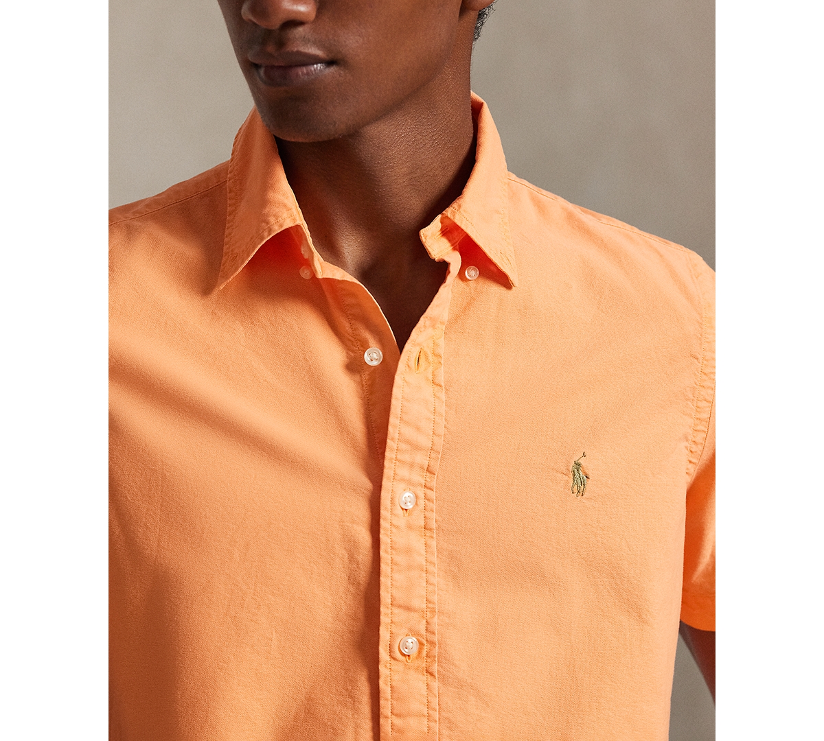 Polo Ralph Lauren Men's Classic Fit Garment-dyed Oxford Shirt In Orange