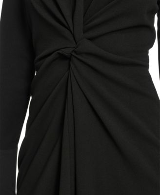 Women's Petite Collar Long-Sleeve Midi Shirtdress