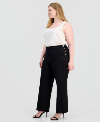 Plus Size Pull-On Sailor Pants