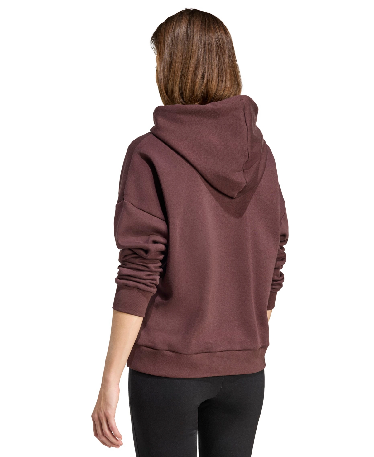 Adidas Originals Women's Essentials Long-sleeve Logo Hoodie In Burgundy