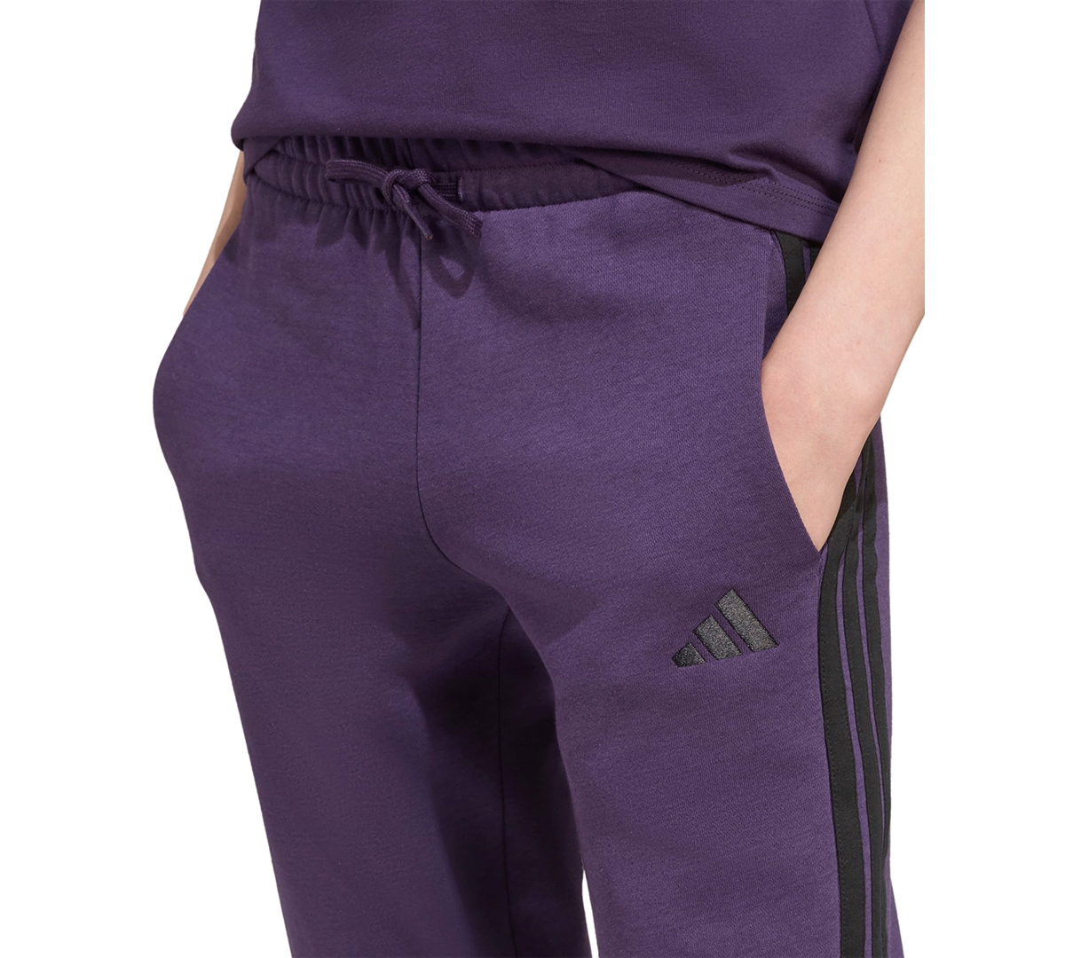 adidas Women's Essentials Three Stripes Fleece Slim Pants